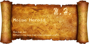 Moise Herold névjegykártya